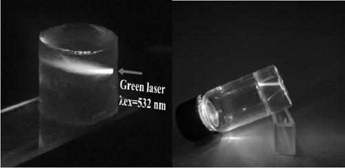 Preparation method of up-conversion resin by taking polydimethylsiloxane as matrix