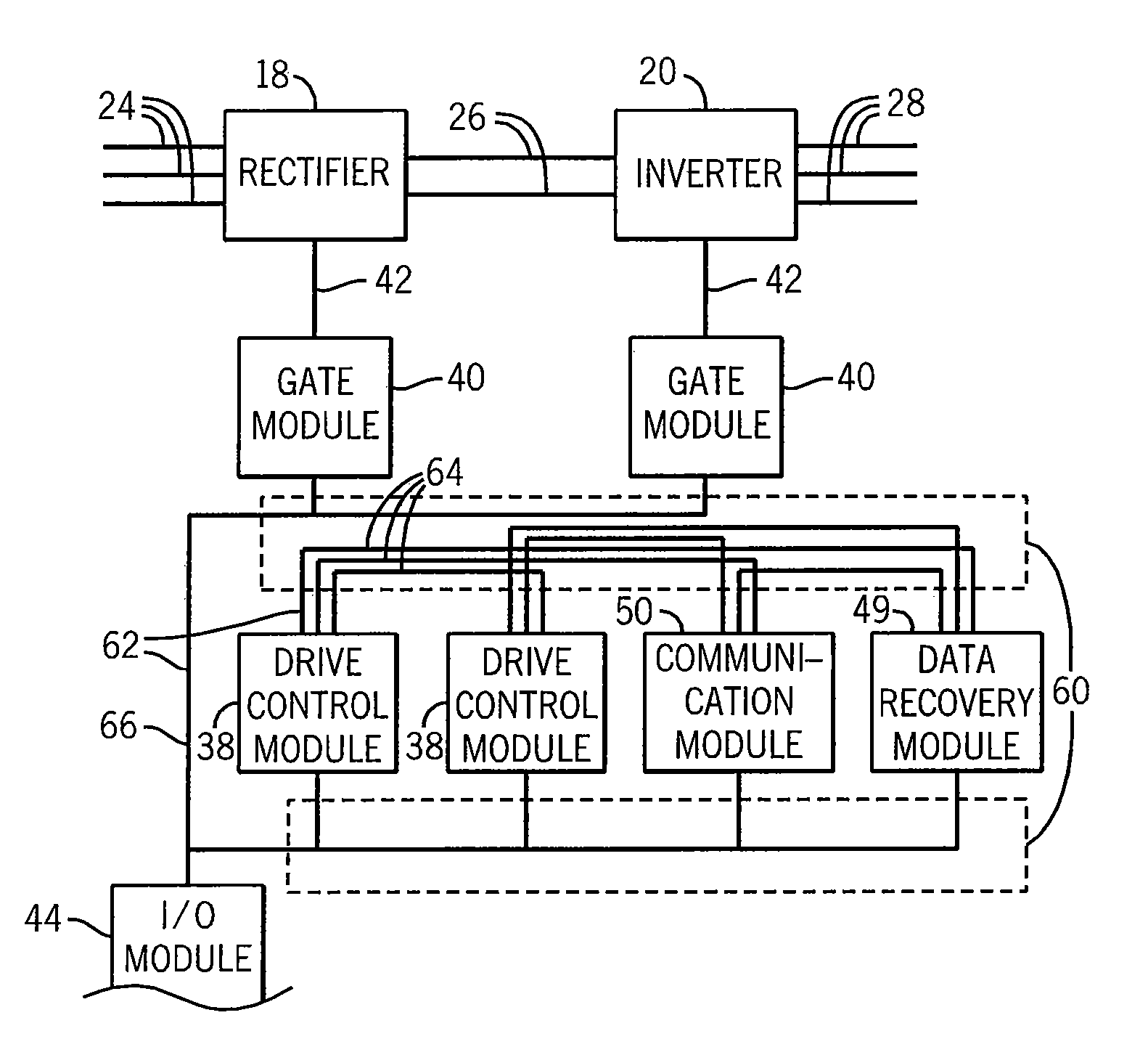 Serial backplane for medium voltage motor drive system