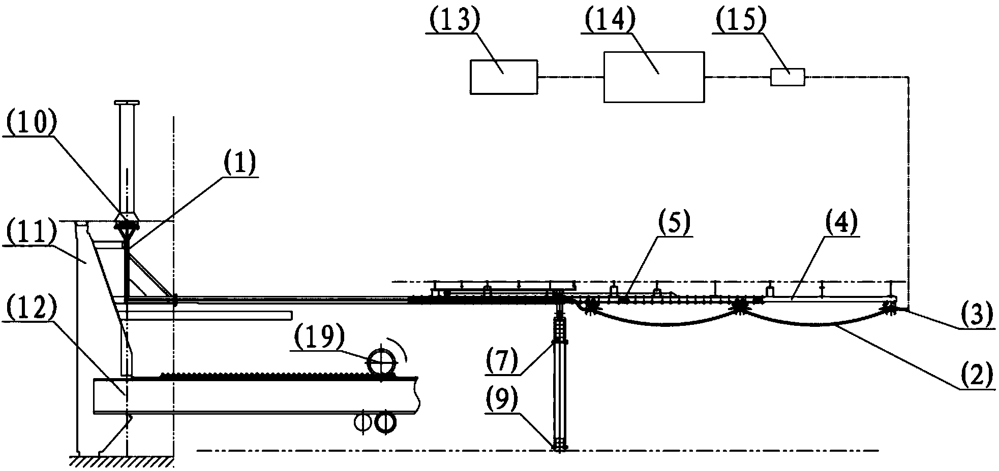 Graphite purging device for root of ascending pipe of coke oven machinery