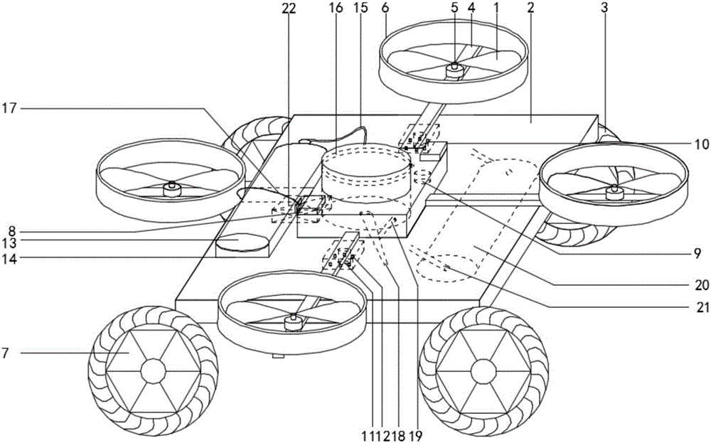 Tunnel crack repairing system based on wall-attaching type unmanned aerial vehicle