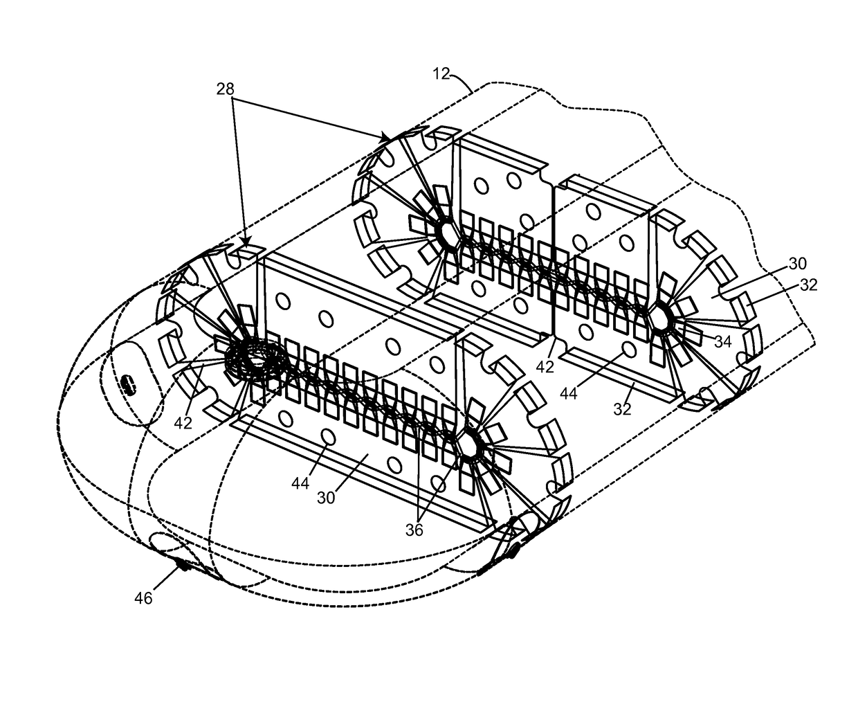 Flexible liquid transport tank with surge dampening baffles