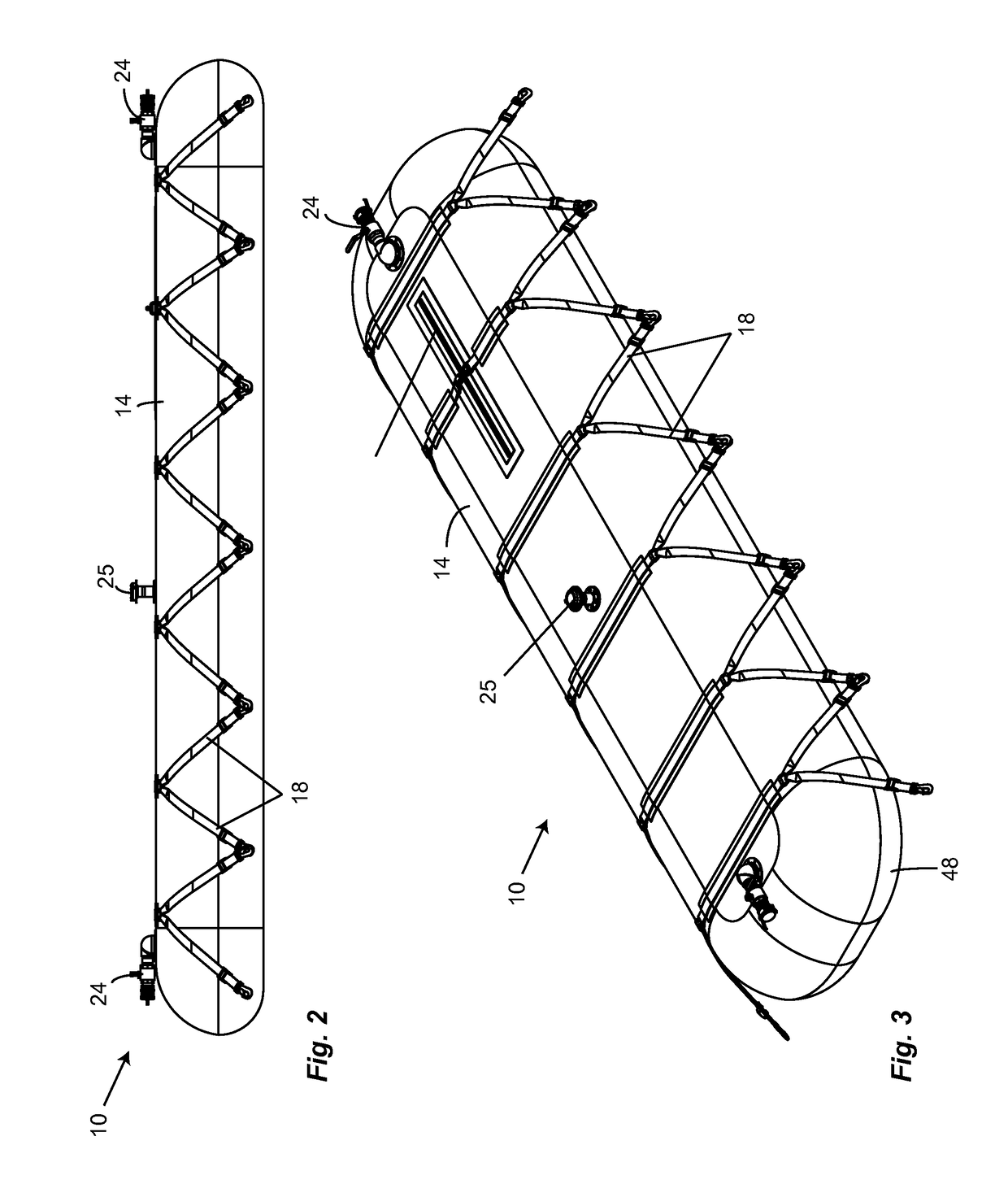 Flexible liquid transport tank with surge dampening baffles