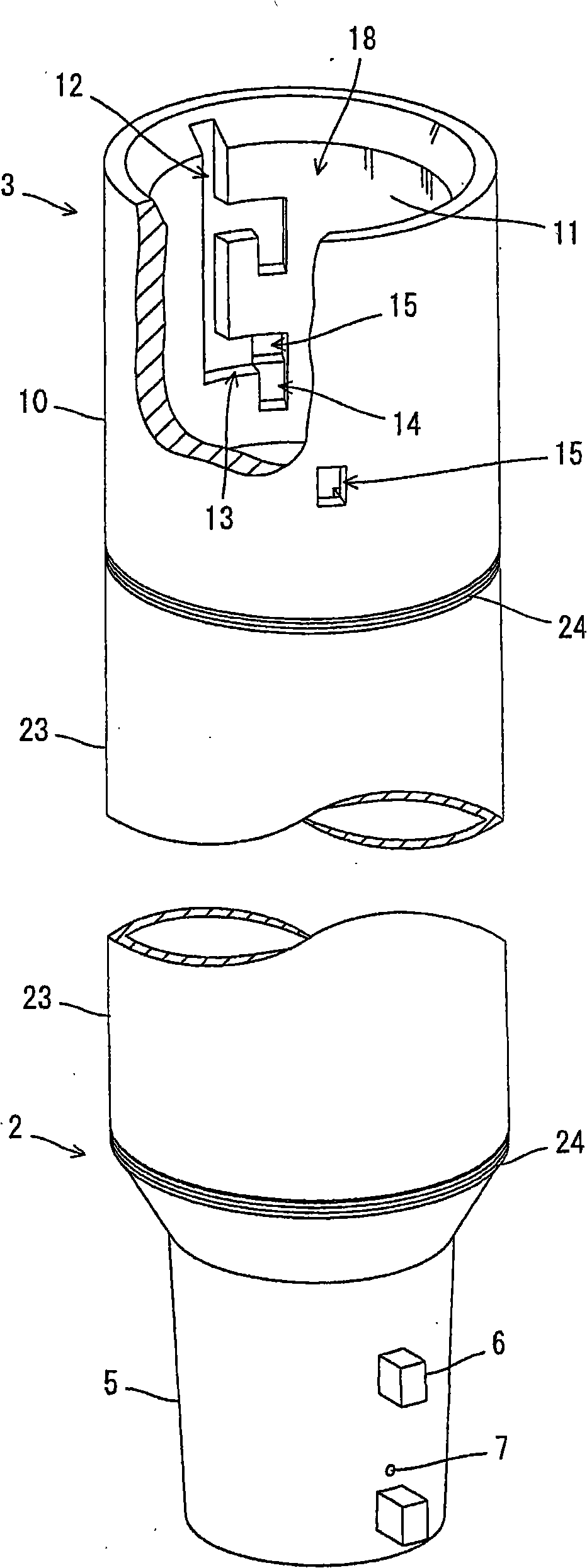 Connector of rotary pressing pile