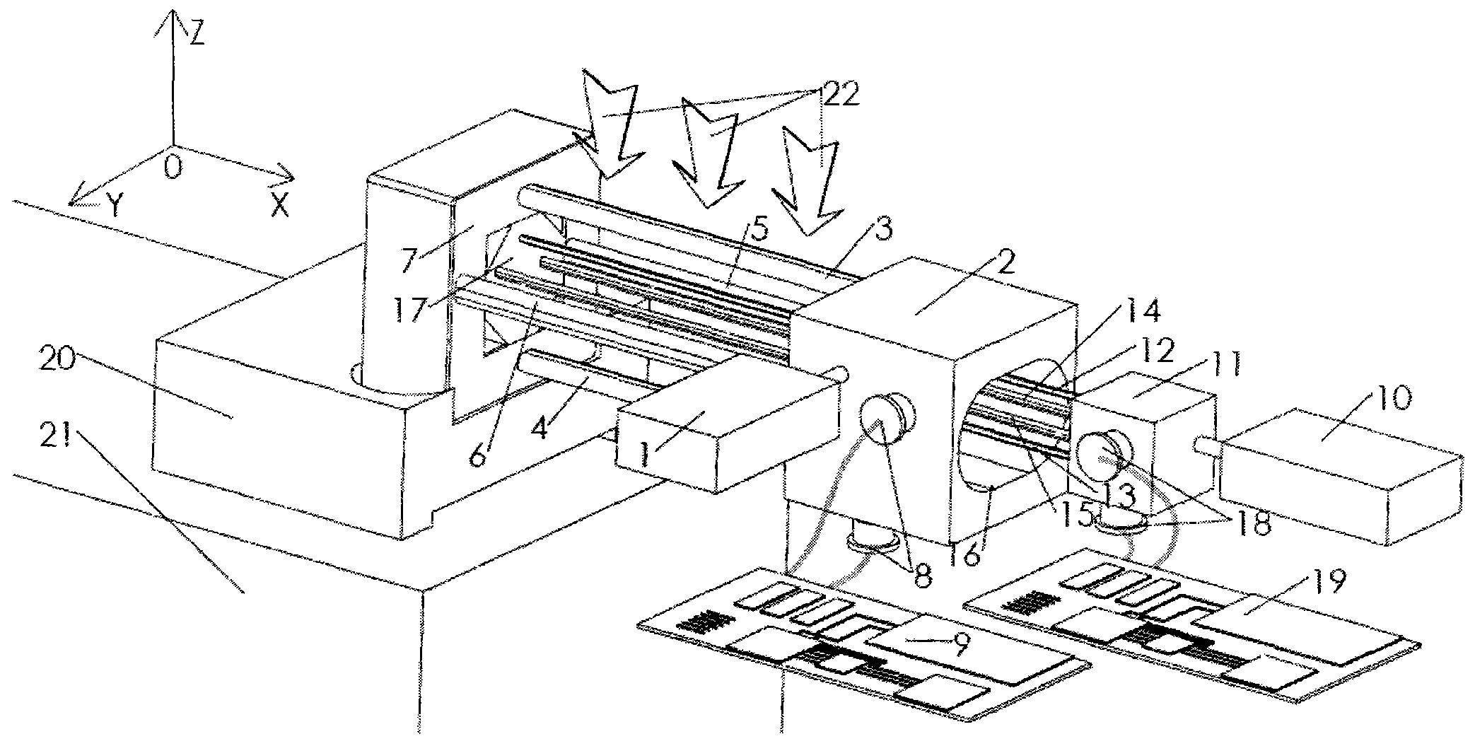 Calibration method and device of angular displacement laser interferometer based on four-standard-optical-axis gas bath