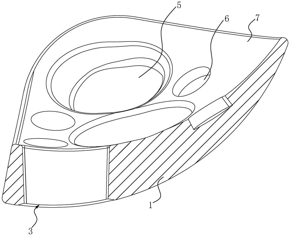 Cushion block for rebuilding and reconstructing acetabular bone and fixing structure of cushion block and acetabular cup prosthesis