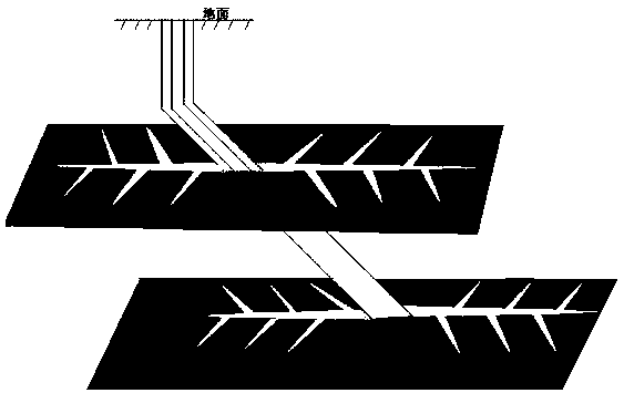 Single well multiple oil layer plane branch multi-crack fracturing technology