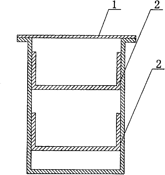 Step-by-step type energy absorption device during collision of automobiles