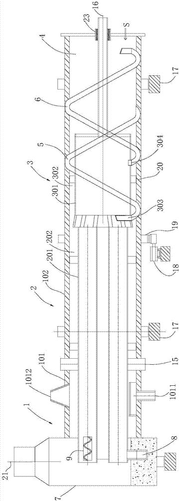 Overall rotary type solid thermal carrier retort