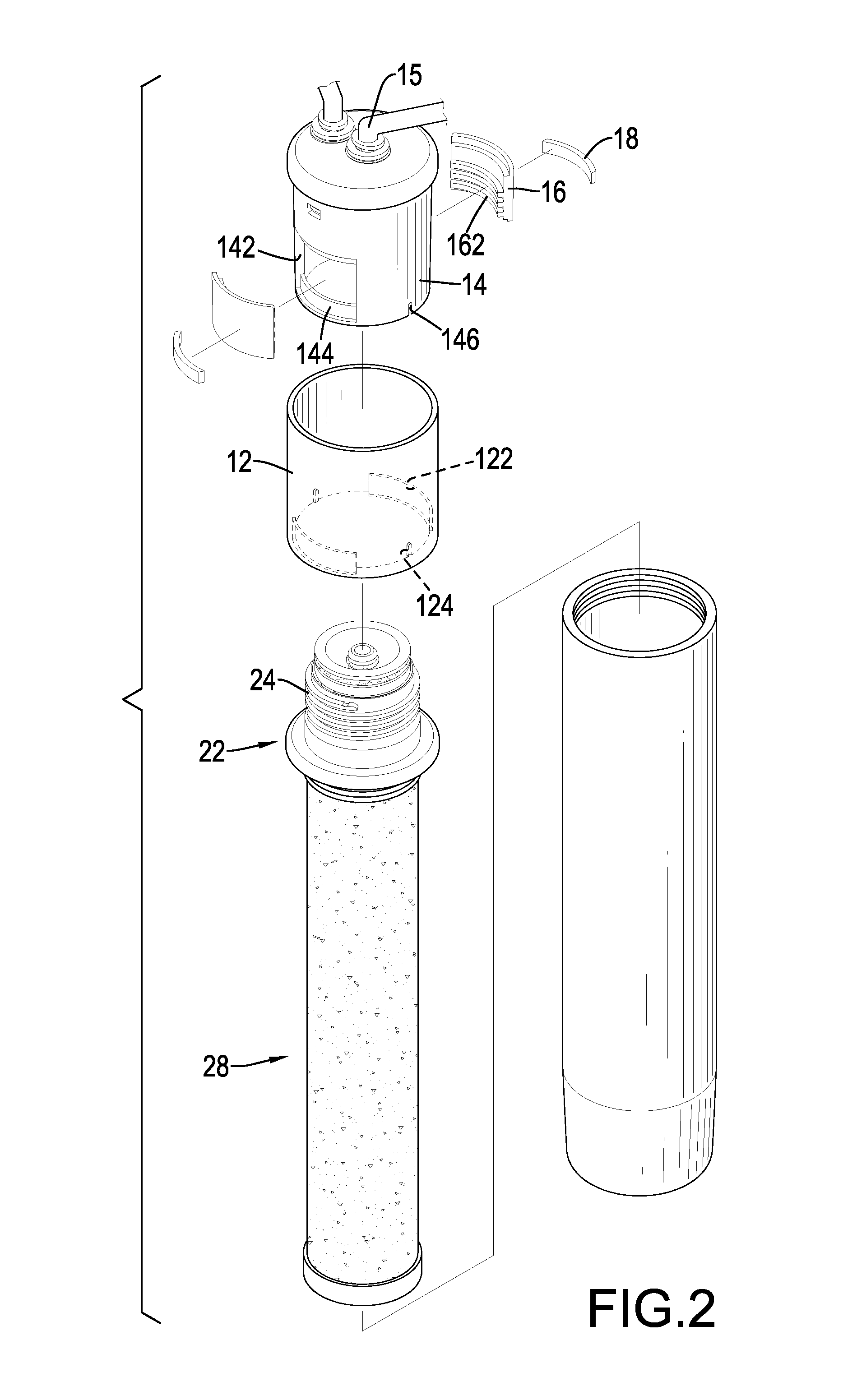 Quick change keyed water filter assembly