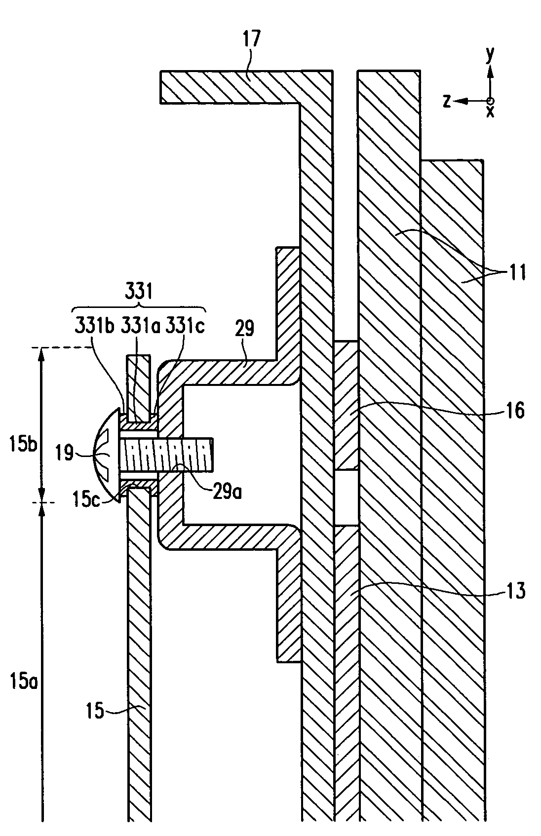 Plasma display device with grounding module