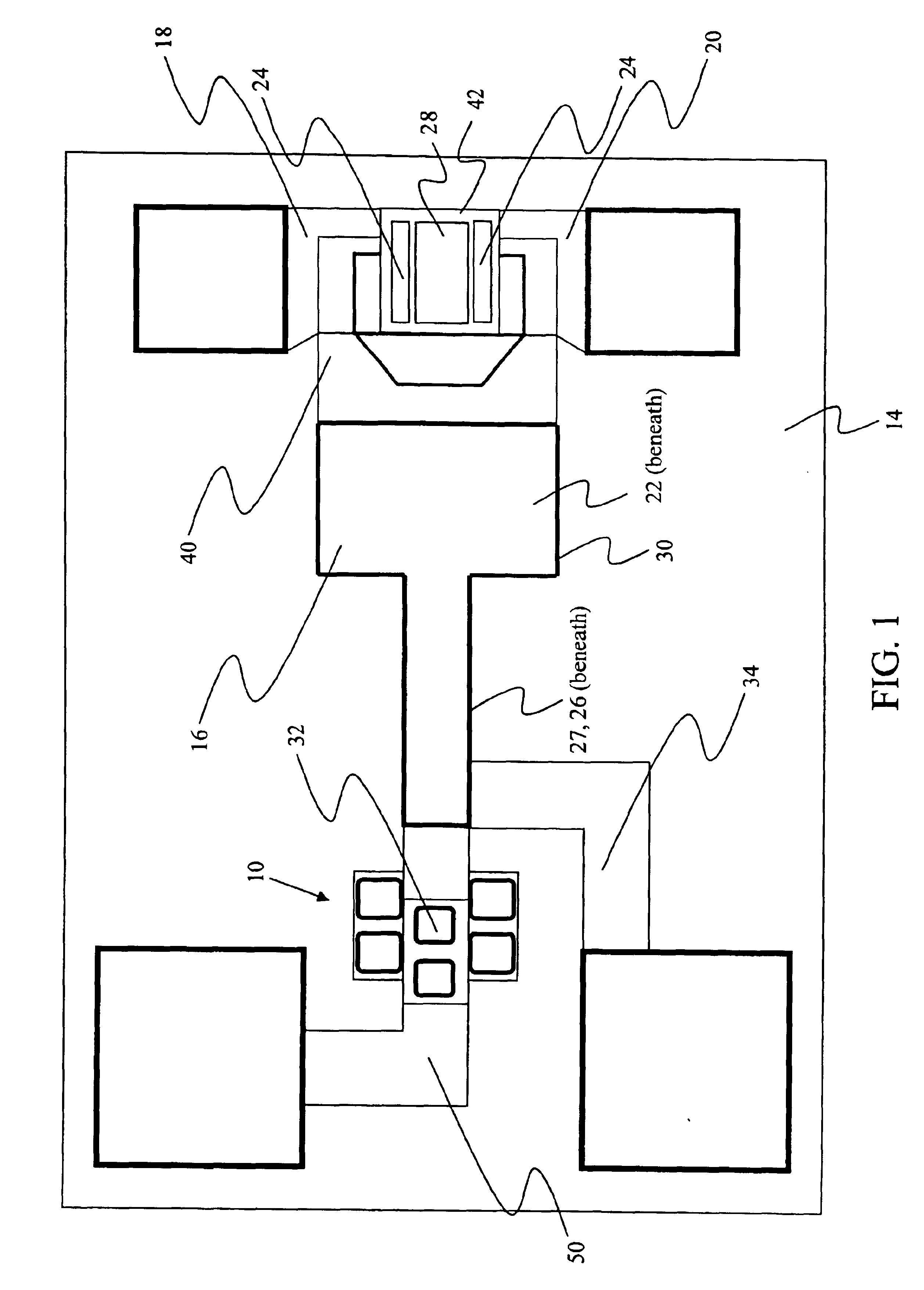 Torsion spring for electro-mechanical switches and a cantilever-type RF micro-electromechanical switch incorporating the torsion spring