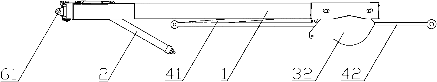 Telescopic crane and superlift device thereof