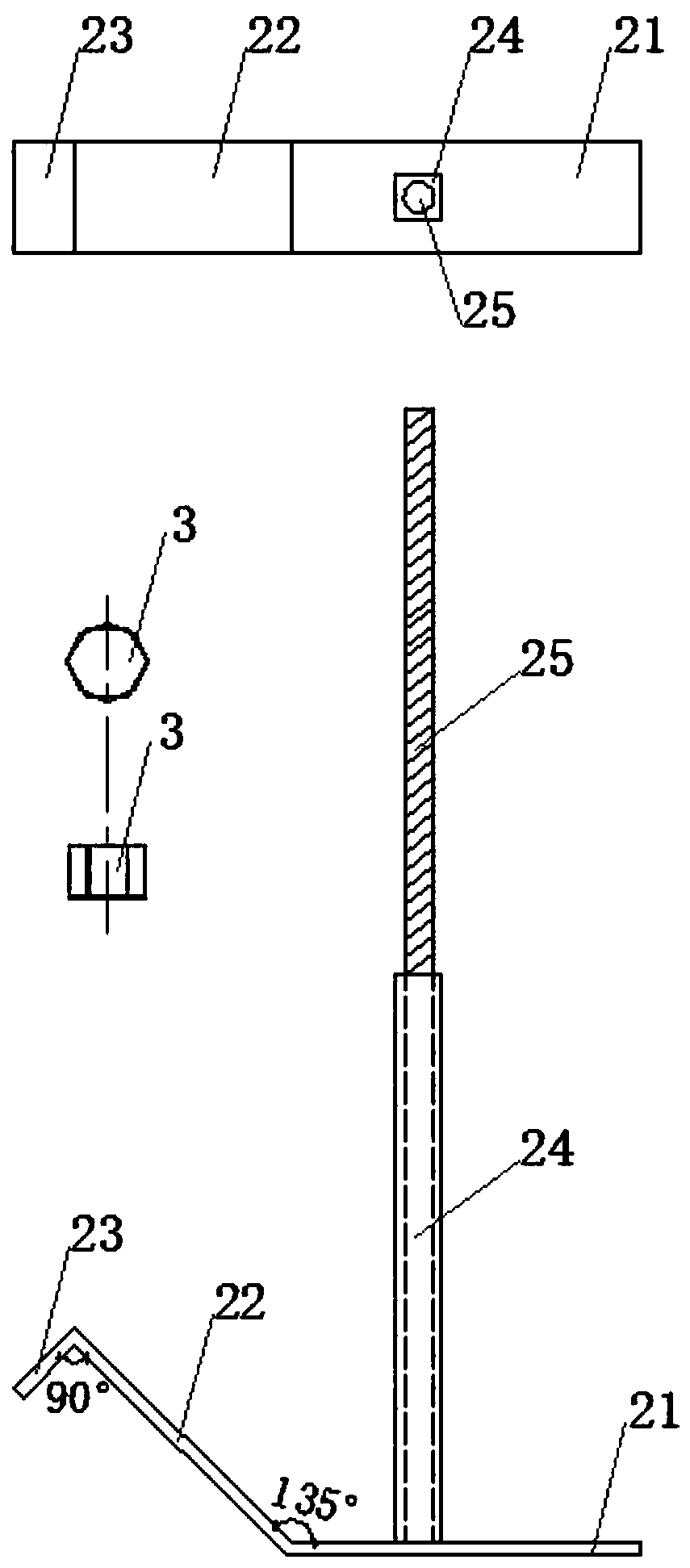 Wood-plastic formwork reinforcement clamp for square column concrete member and its use method