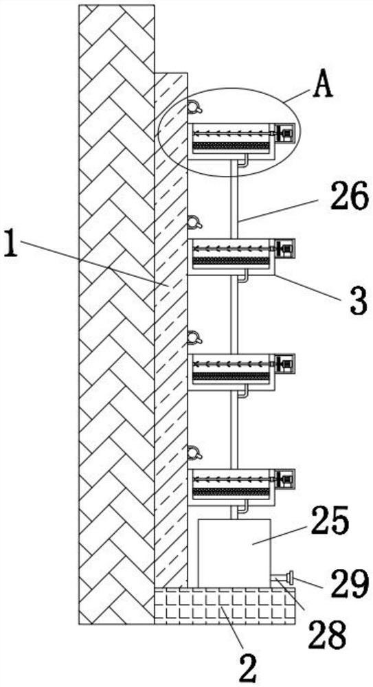 Outer wall greening device