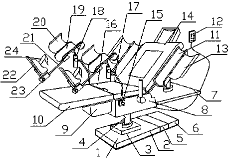 Leg orthopedic post-operation rehabilitation physiotherapy bed