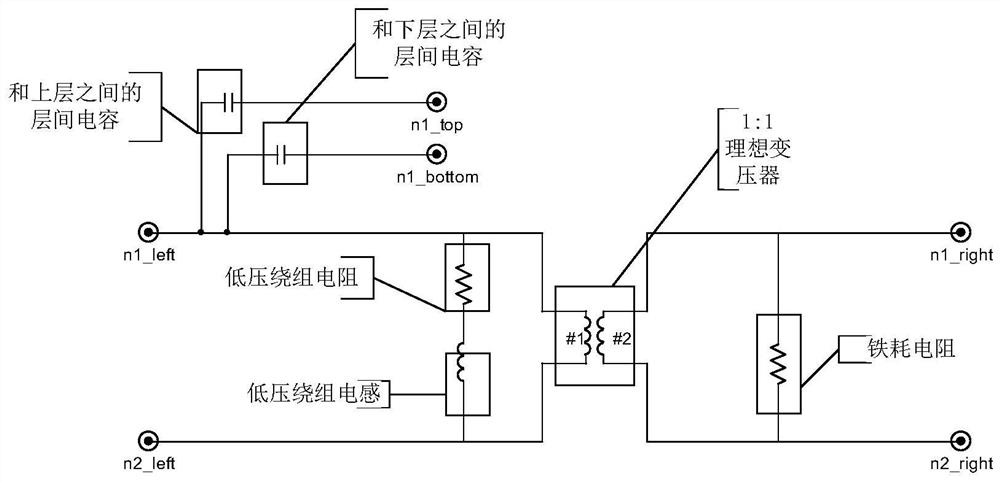 Transformer modeling method suitable for low-voltage side pulse signal injection of distribution transformer