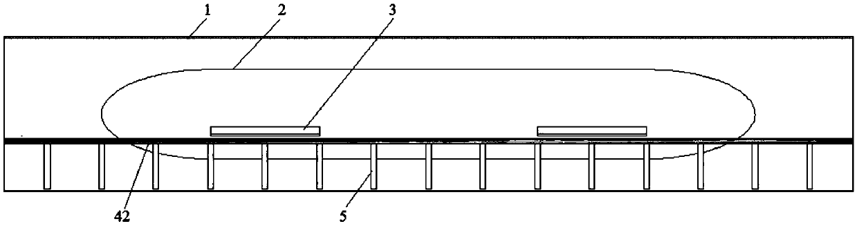 Oval single-tube two-way vacuum pipeline traffic system