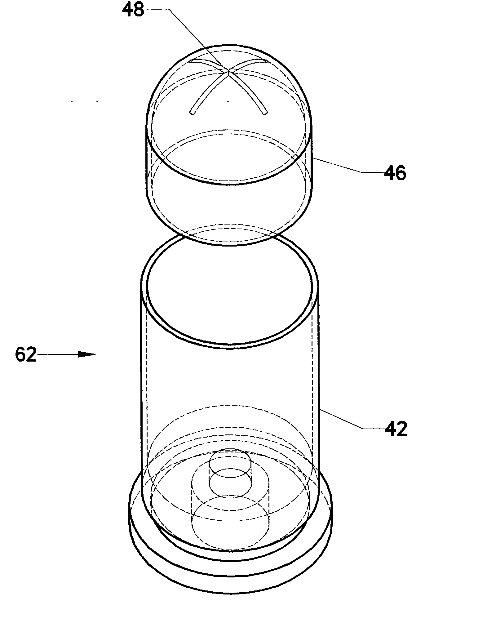 Controlled fluid energy delivery burst cartridge