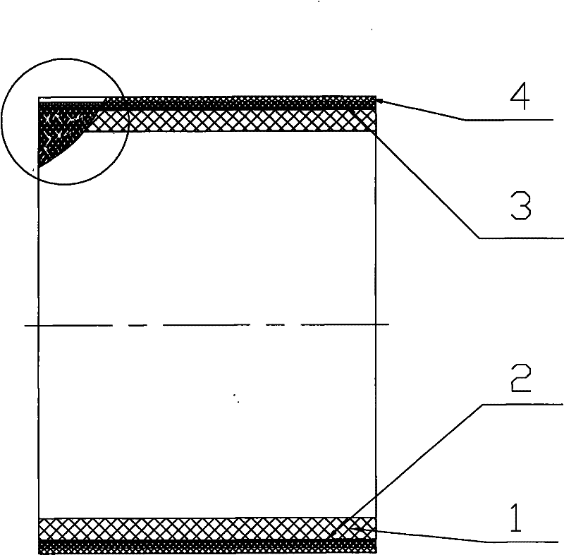 Novel structure for polyethylene reinforced compound pipe