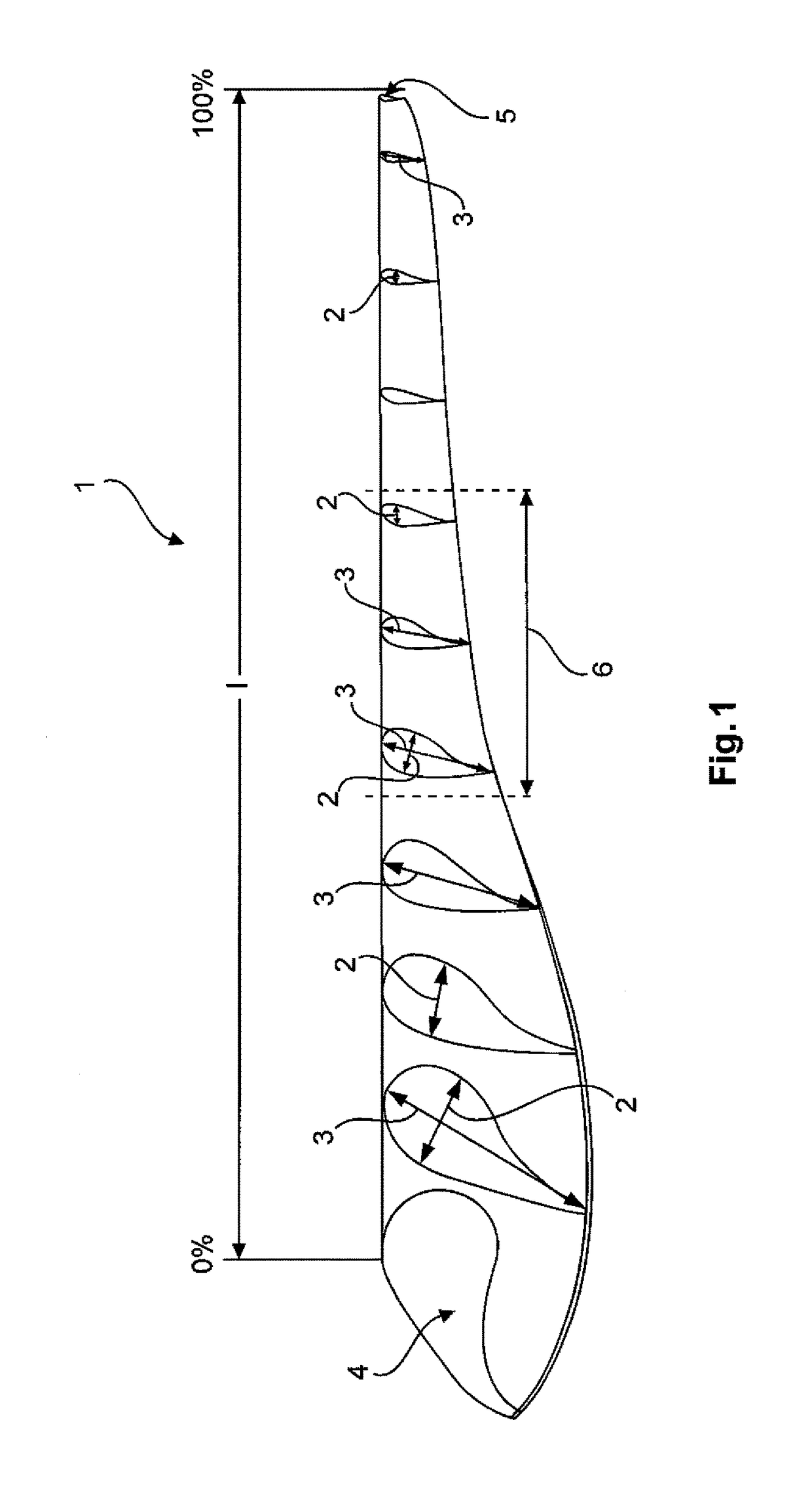 Rotor blade for a wind power plant