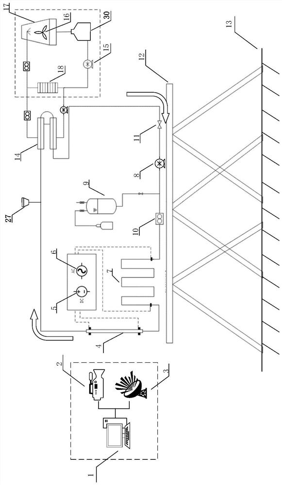 A visualization experiment device and method of narrow slit channel under the condition of six degrees of freedom movement