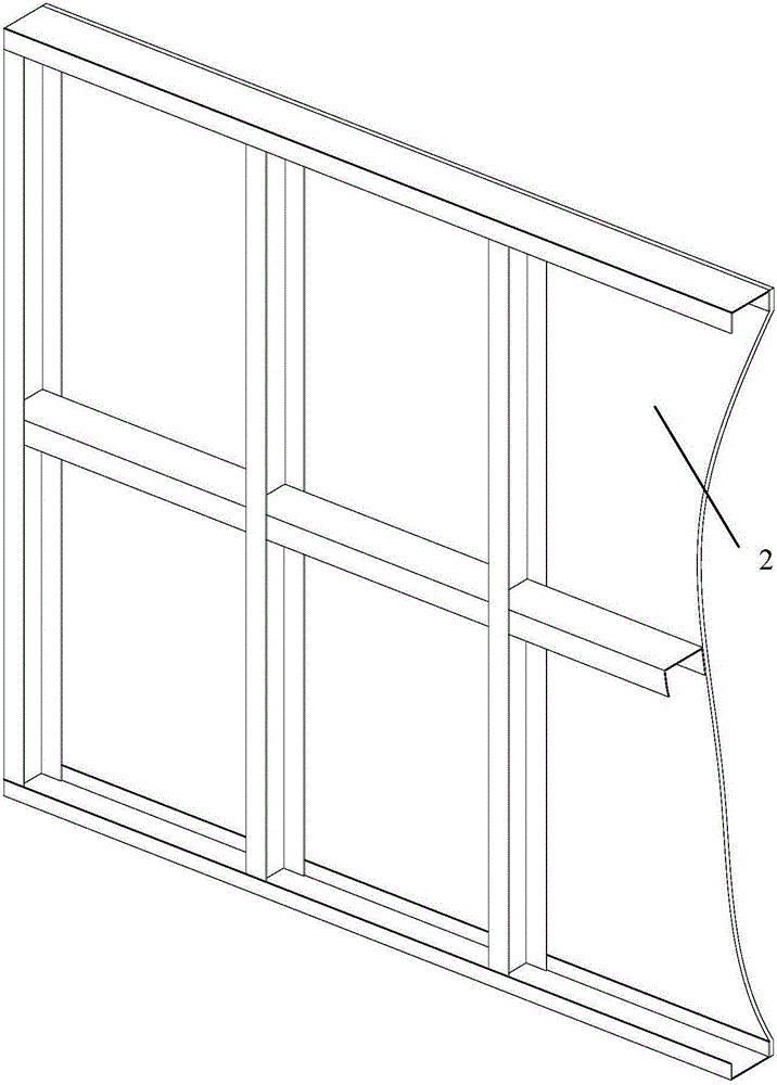 Fabrication method of on-site spraying and filling for fireproof lightweight particle walls