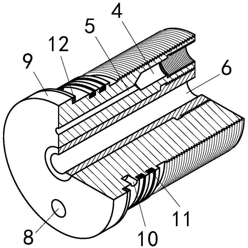 Wire passing structure between instrument in oil pipe and oil sleeve annulus