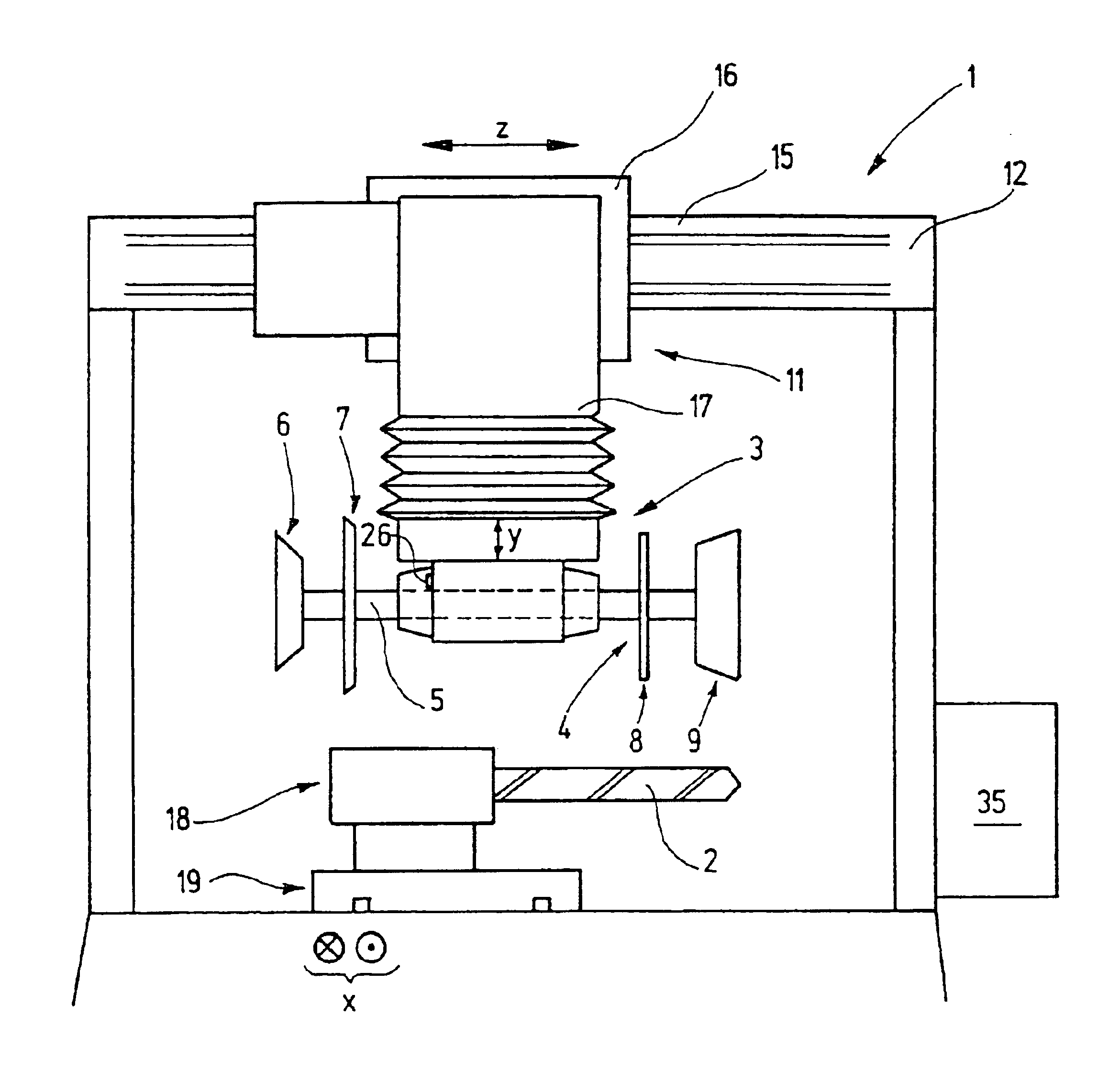 Machine equipped with a temperature compensated lathe spindle