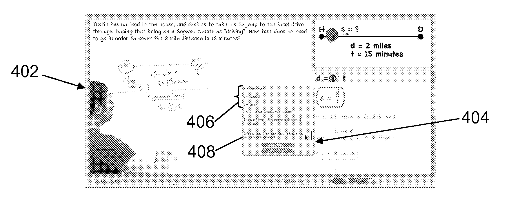 Whiteboard presentation of interactive and expandable modular content