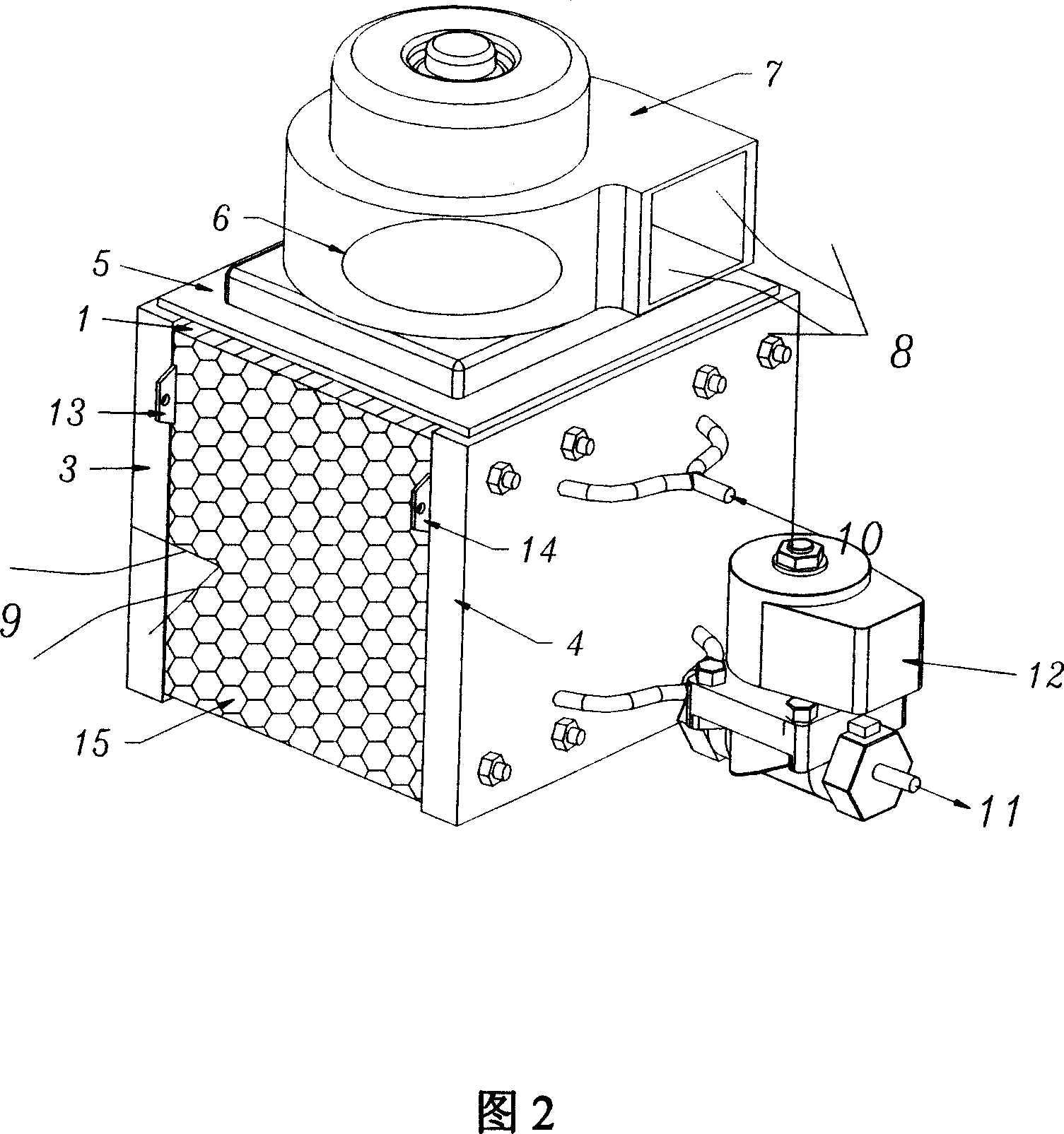 Normal pressure air suction type operation and cooling fuel cell