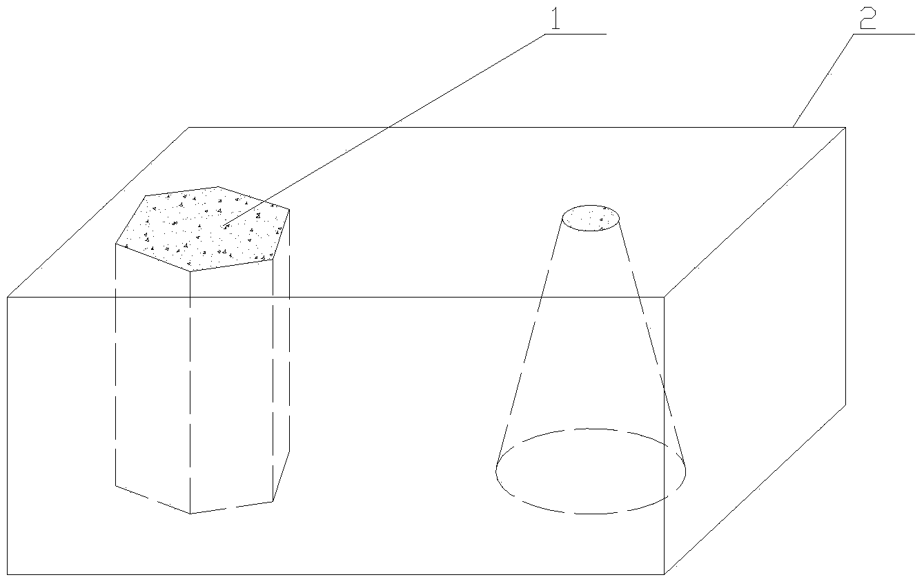 Composite building block as well as production mold and production method thereof