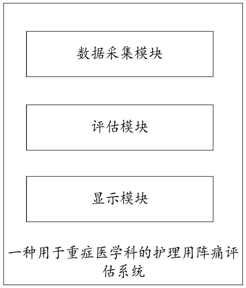 Analgesia evaluation system for nursing in intensive care medicine department