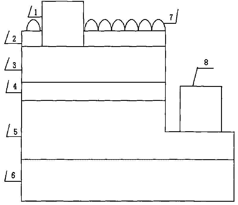 ZnO nanosphere-based GaN-based light emitting diode surface roughening method