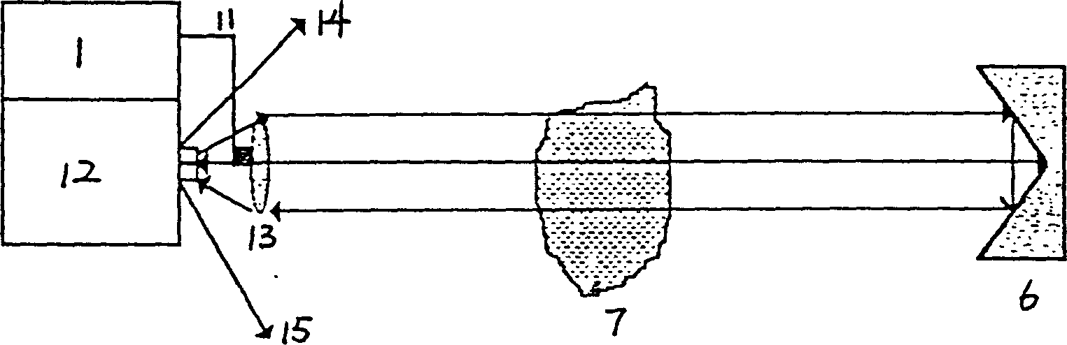 Smoke sensing method and device for detecting fire accident by reflected light beams