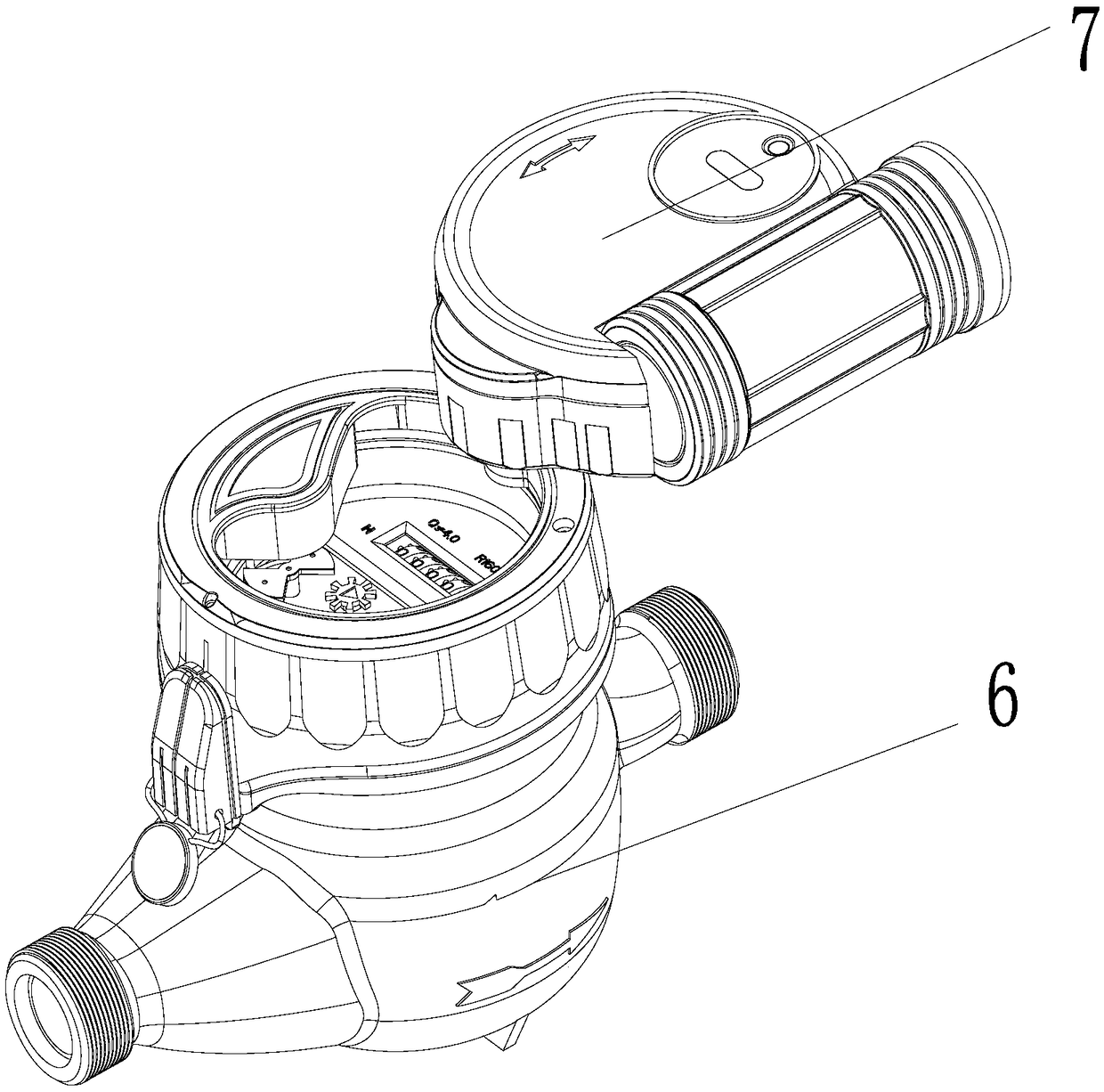 Induction type non-magnetism remote water gauge