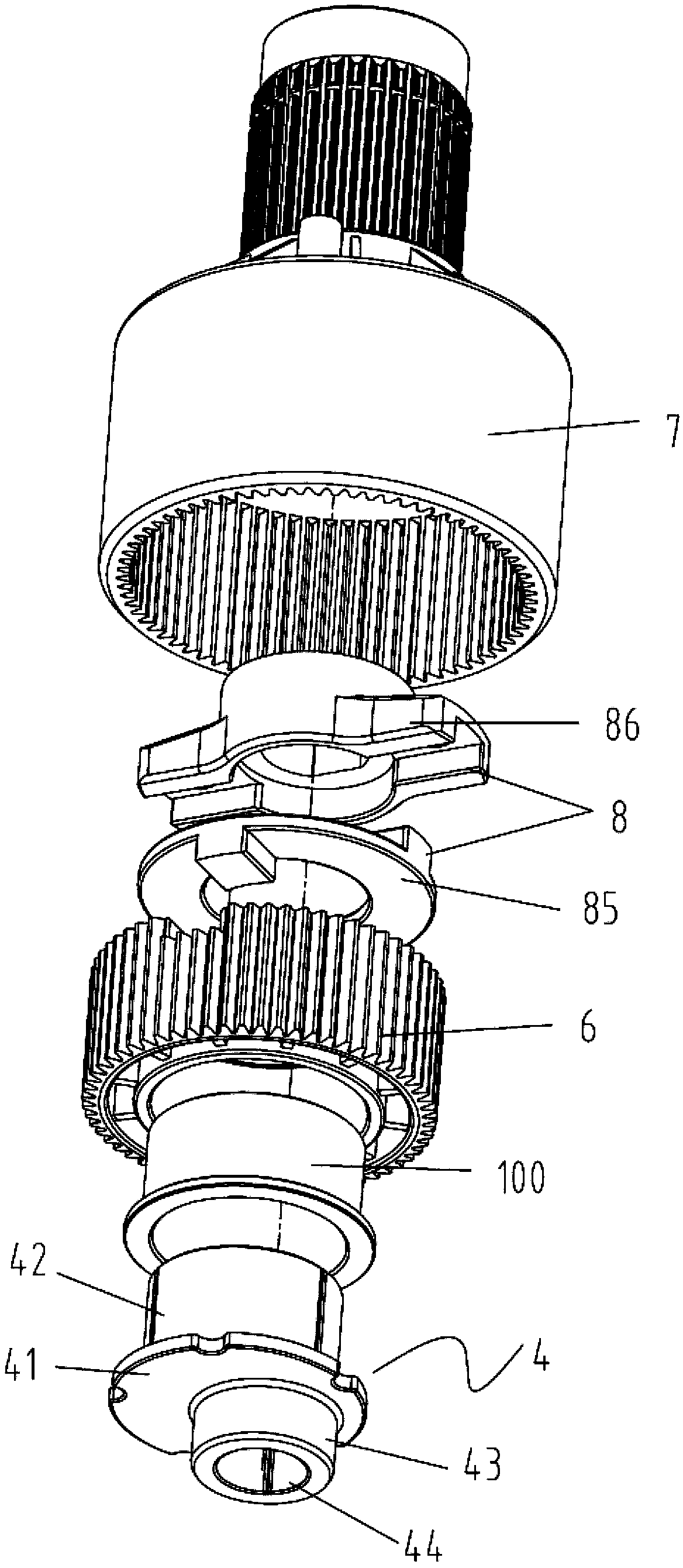 Gear speed reduction device, washing machine and washing method thereof