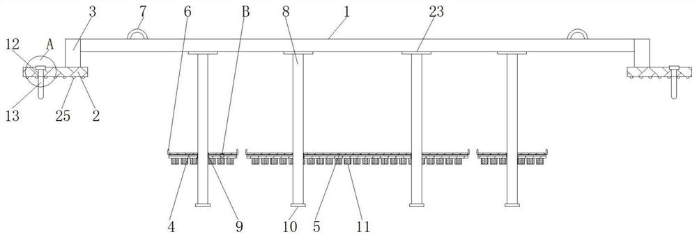 Aquatic plant platform for river and lake sewage treatment