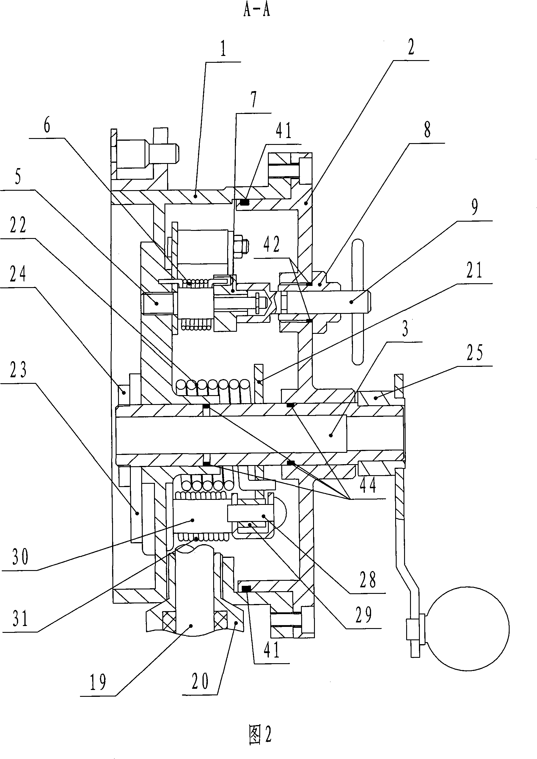 Operating mechanism of valve for removing flue gas and preventing fire