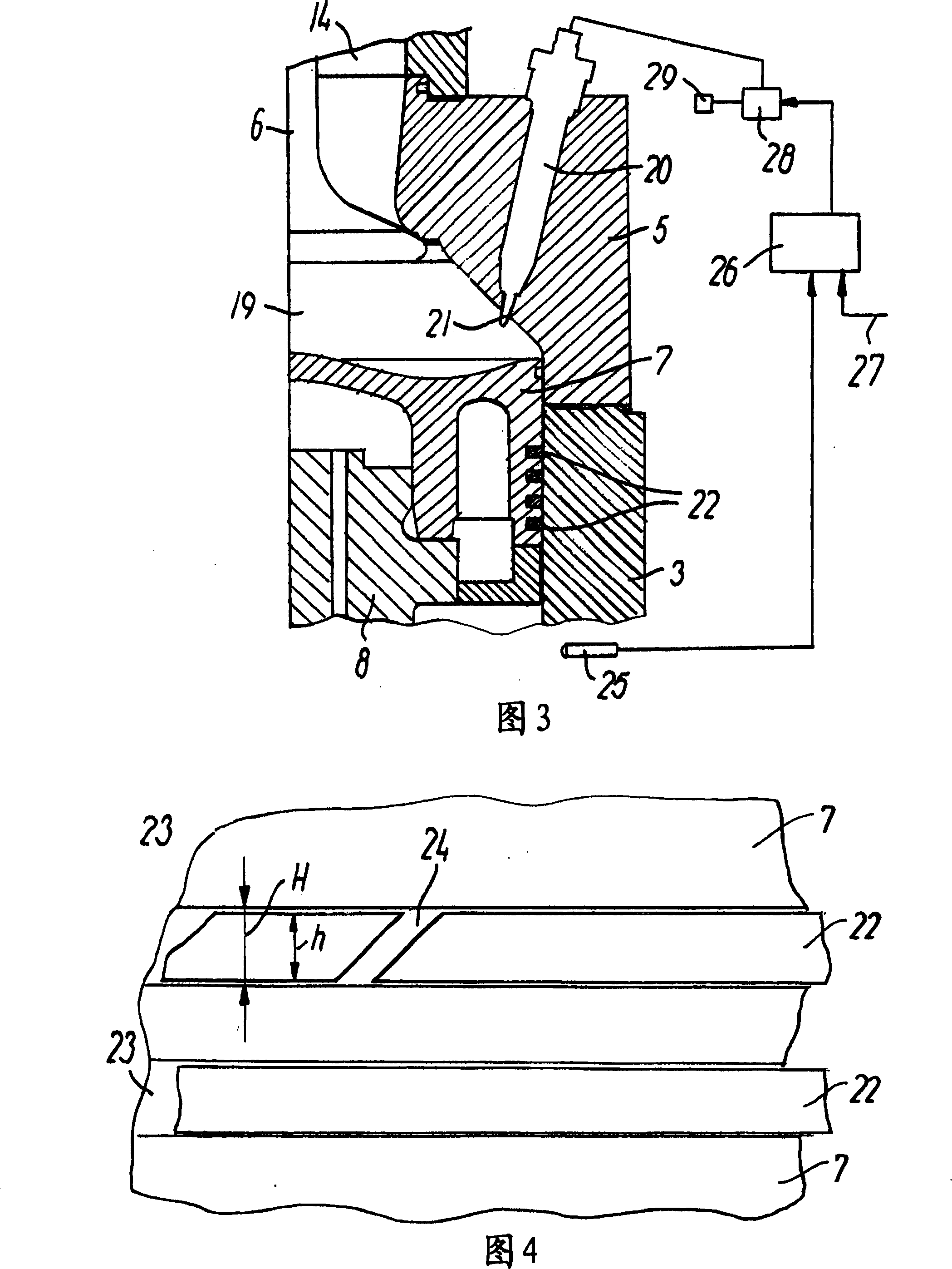 Method for forcibly changing rotating position of piston ring and cross-type two-stroke diesel engine