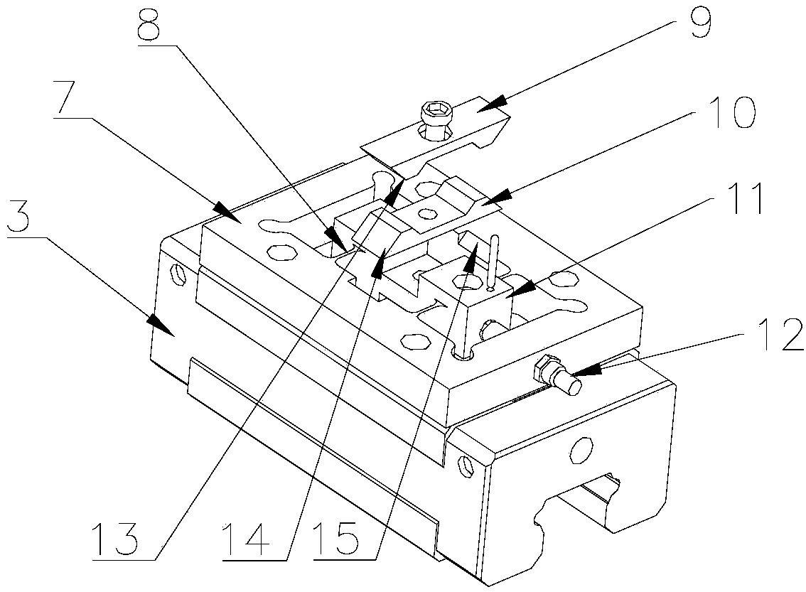 Rigid-flexible coupling sliding block and movement platform