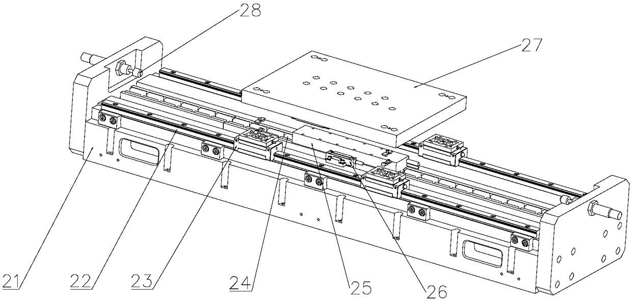 Rigid-flexible coupling sliding block and movement platform