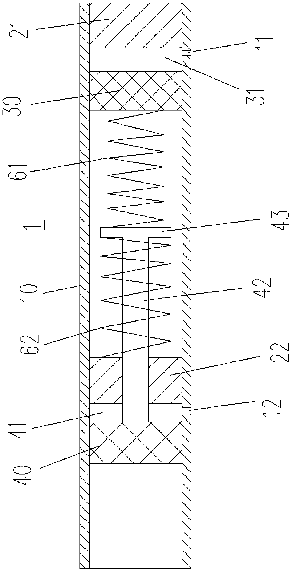 Accumulator and downhole measuring device including same