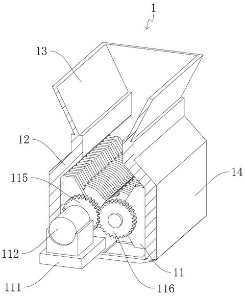 Multi-damping protection type medium adsorption type decoration engineering material crushing equipment