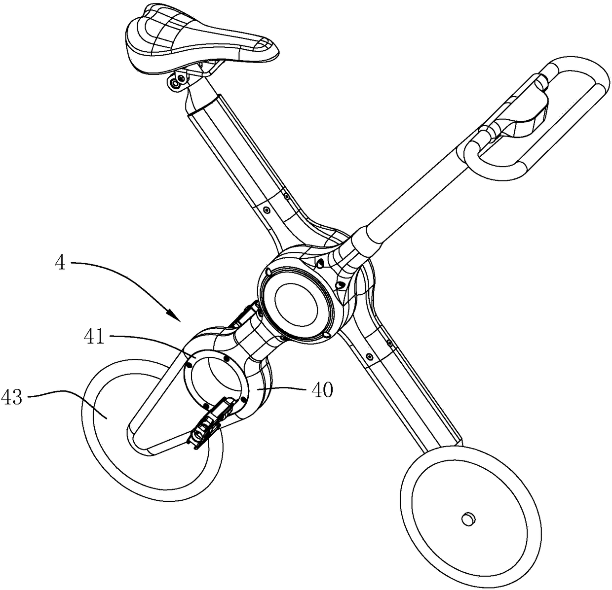 A power output system of a small bicycle