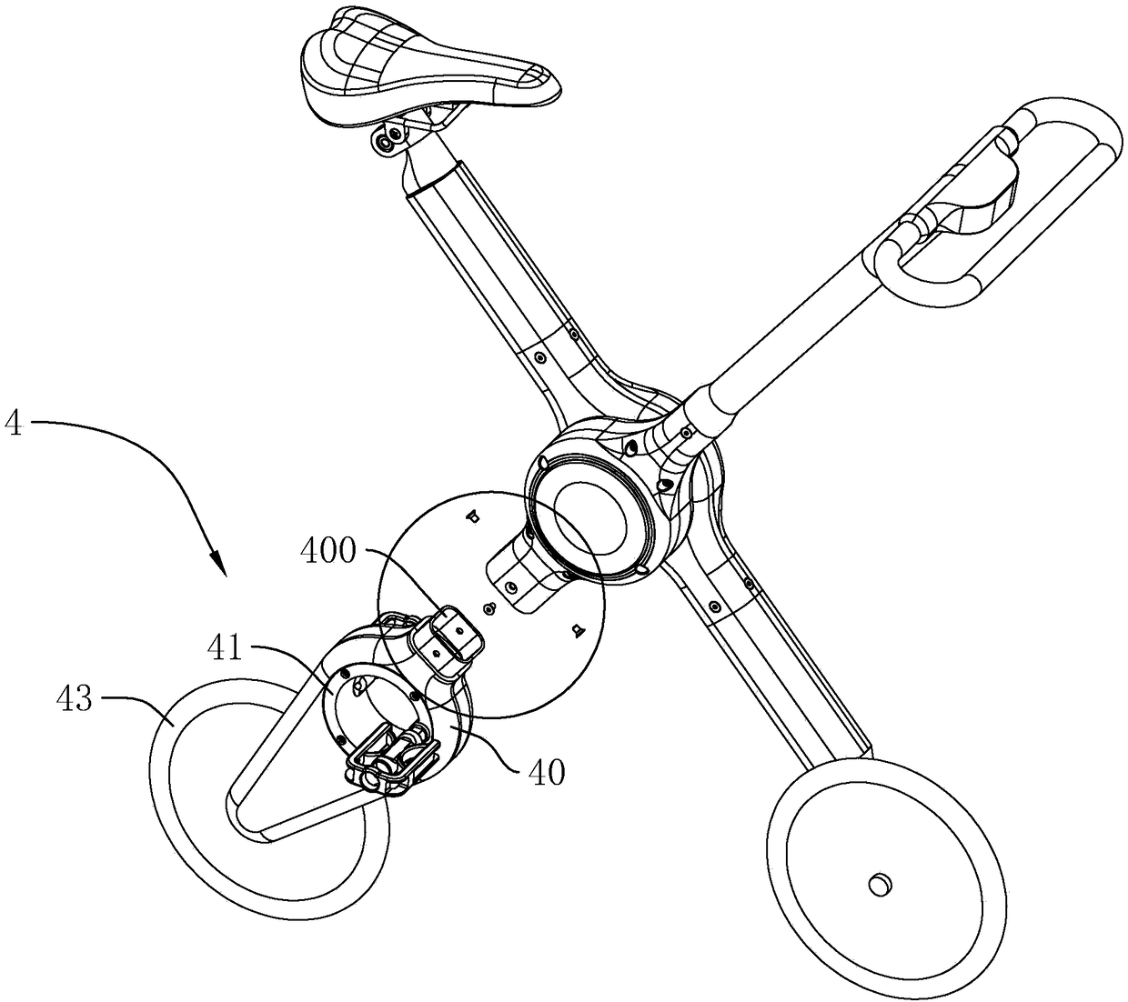 A power output system of a small bicycle