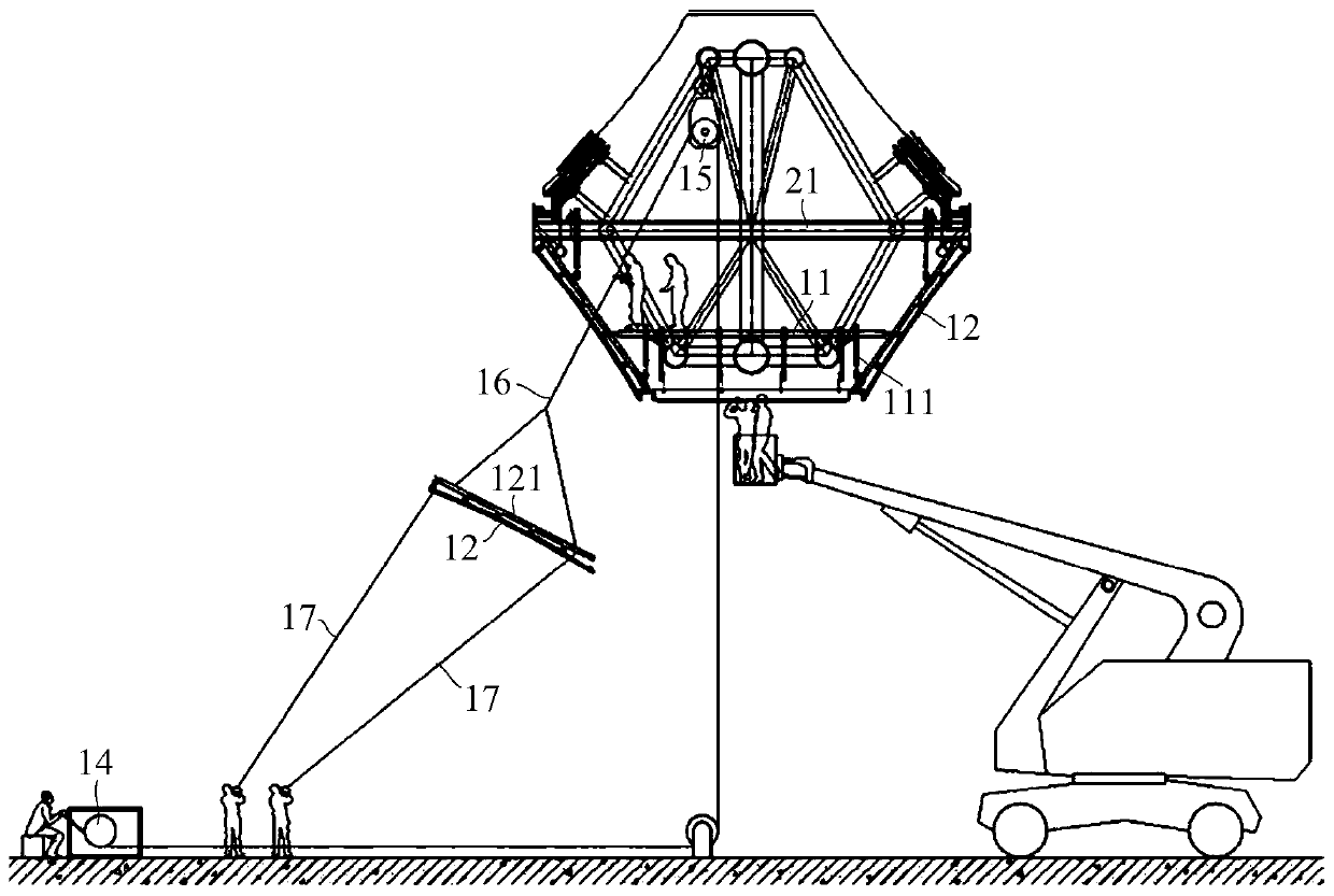 Construction method of assembled curved surface suspended ceiling