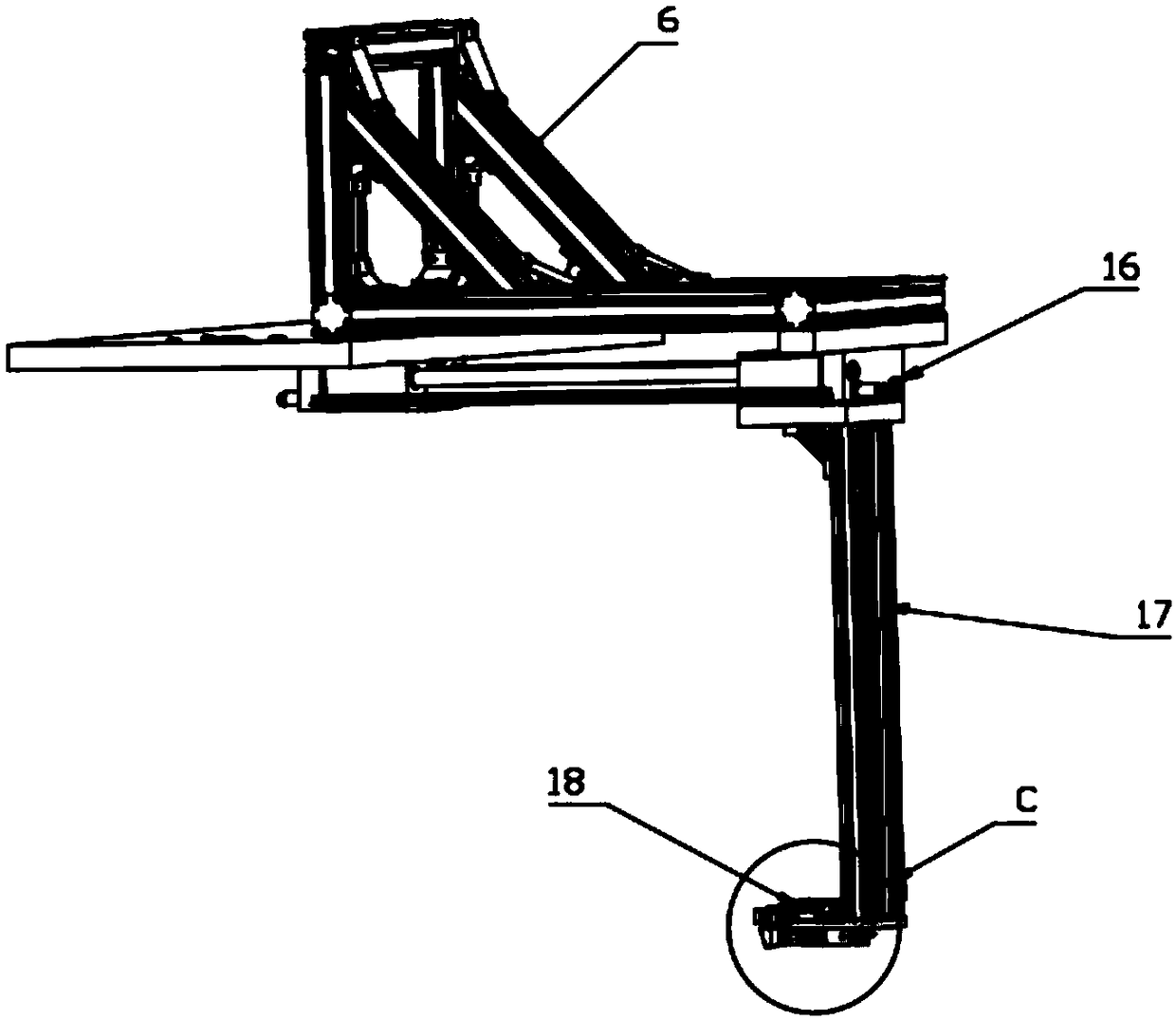 Automobile cylinder cover feeding and discharging device