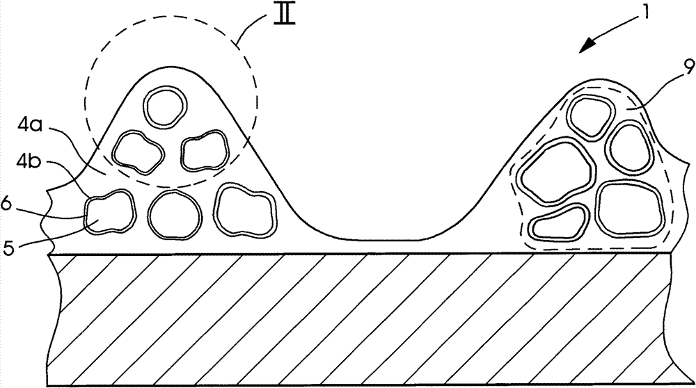 Method for producing structured, substrate-contacting surfaces