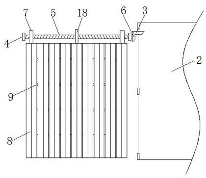 Suspended partition curtain for reducing heat exchange of refrigerator door opening-closing state cabinet cavity