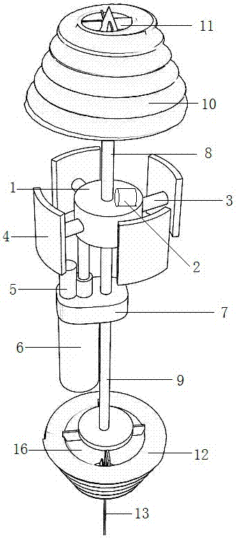 Coaxial reverse cable tunnel drilling device